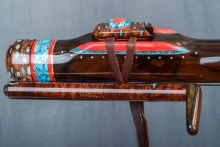 Brazilian Rosewood Native American Flute, Minor, Contra Bass E-3, #M32J (3)
